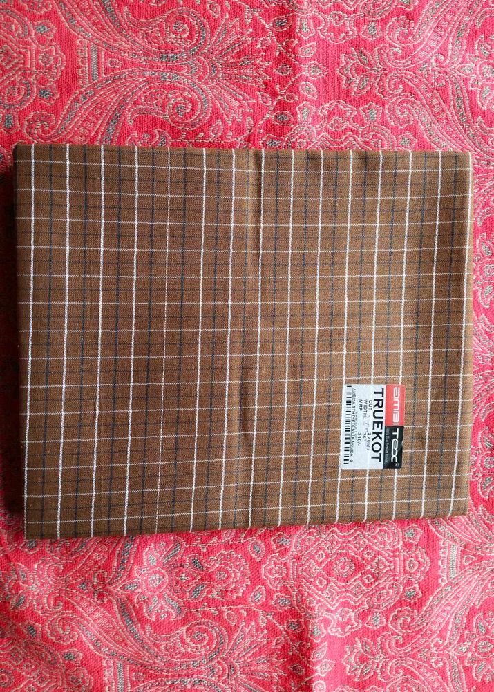 Checked unstitched dress material