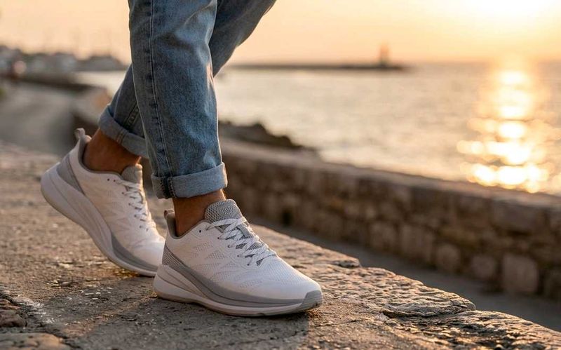 Men's White &amp; Grey Sneakers Size 9 🌟
