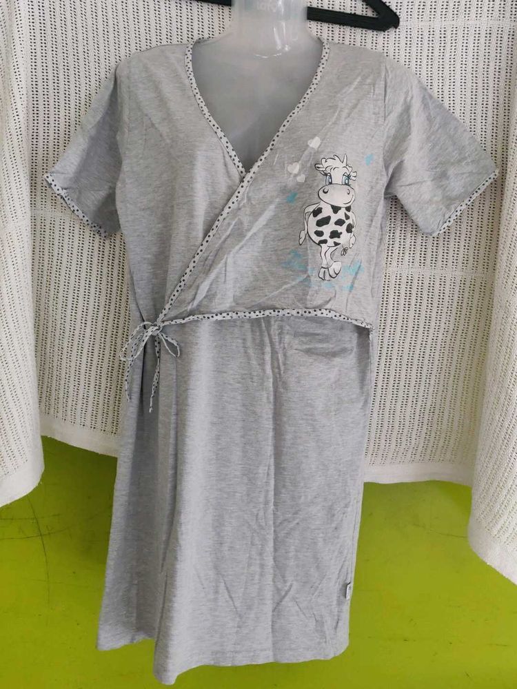 Cute Cow Print Pajama Dress