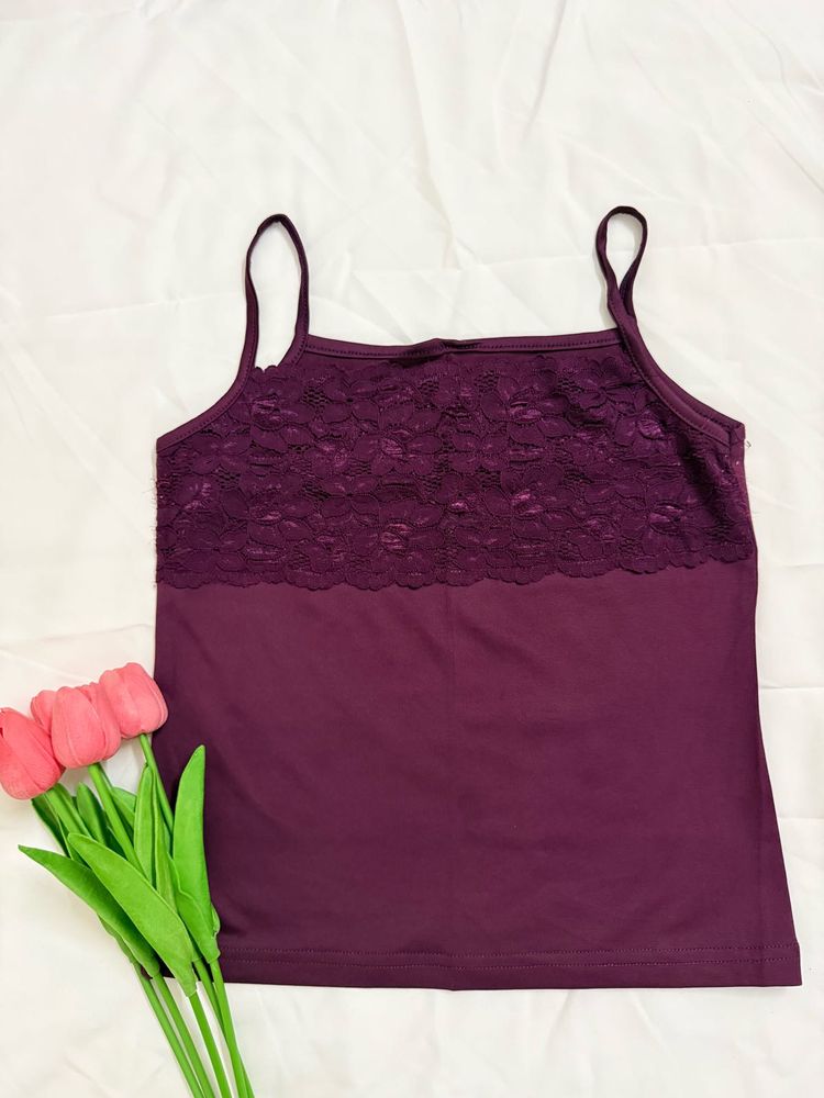 Lace Trim Camisole Top