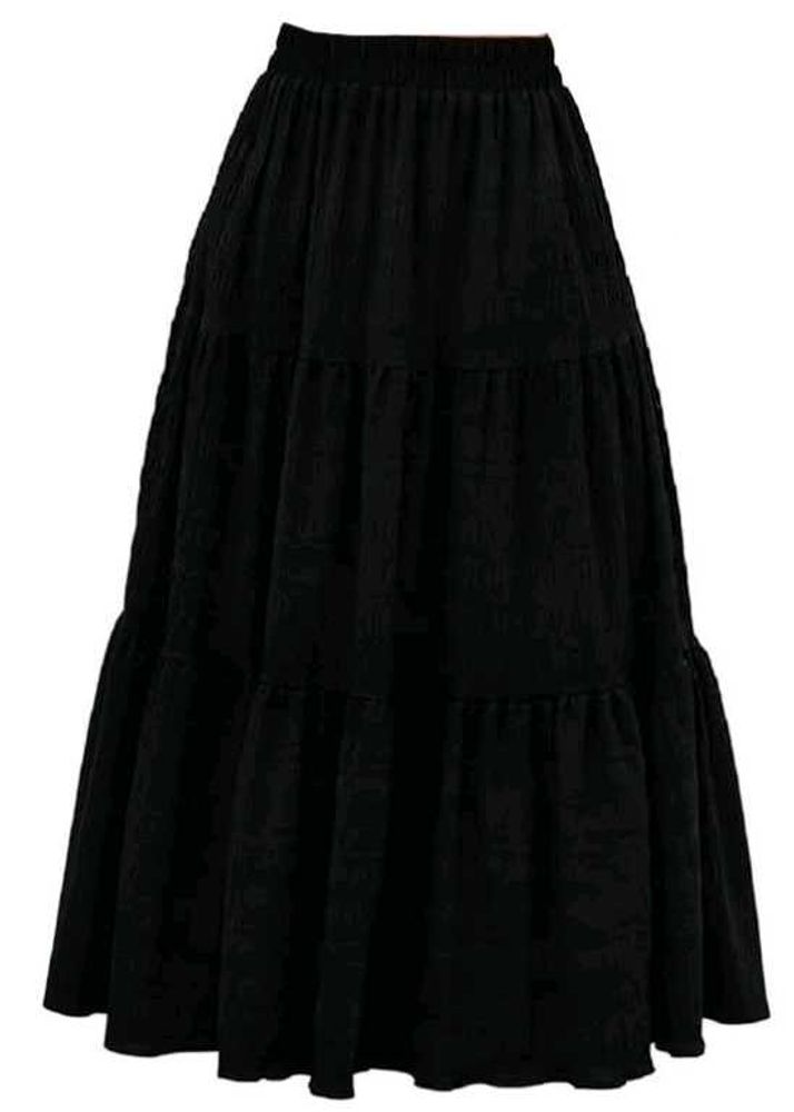 Black Tiered Skirt