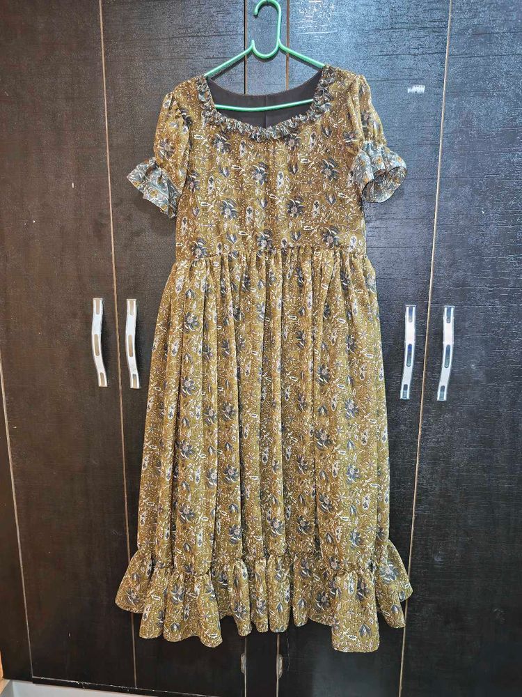 Chic Floral Print Midi Dress