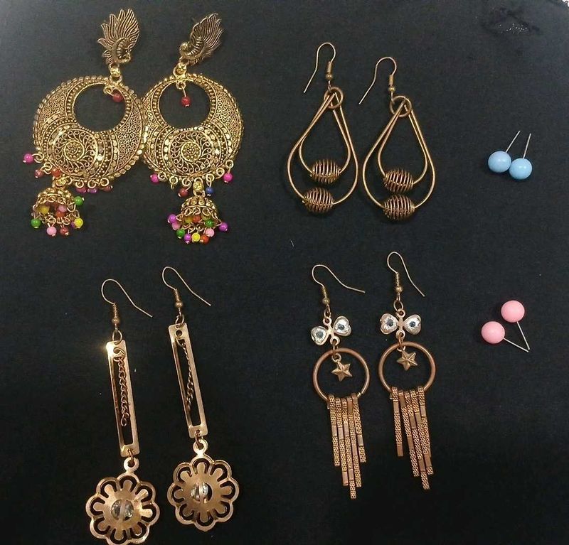 set of 6 earrings