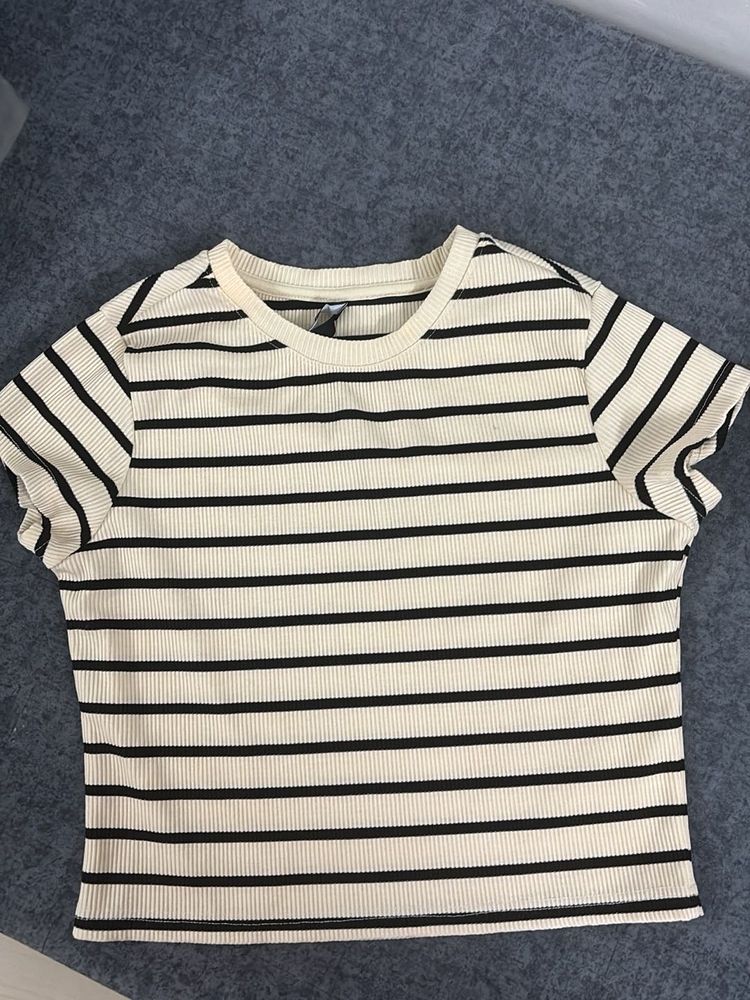 Striped Crew Neck Tee
