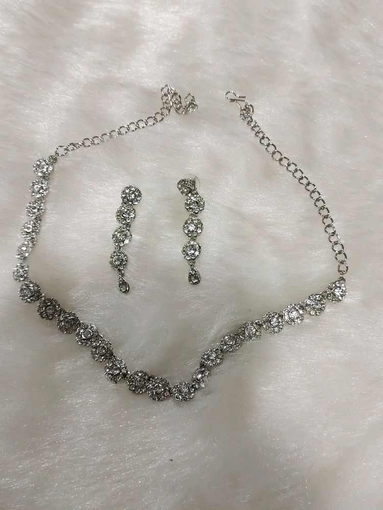 American Diamond Necklace Set