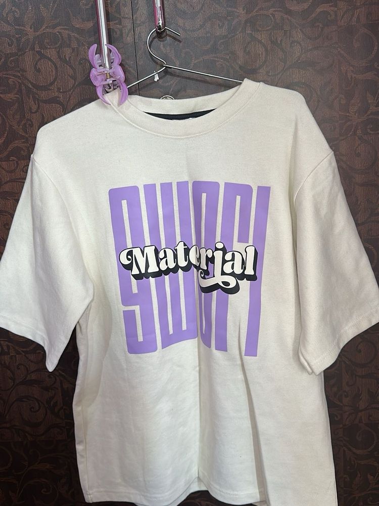 beige Graphic T-Shirt