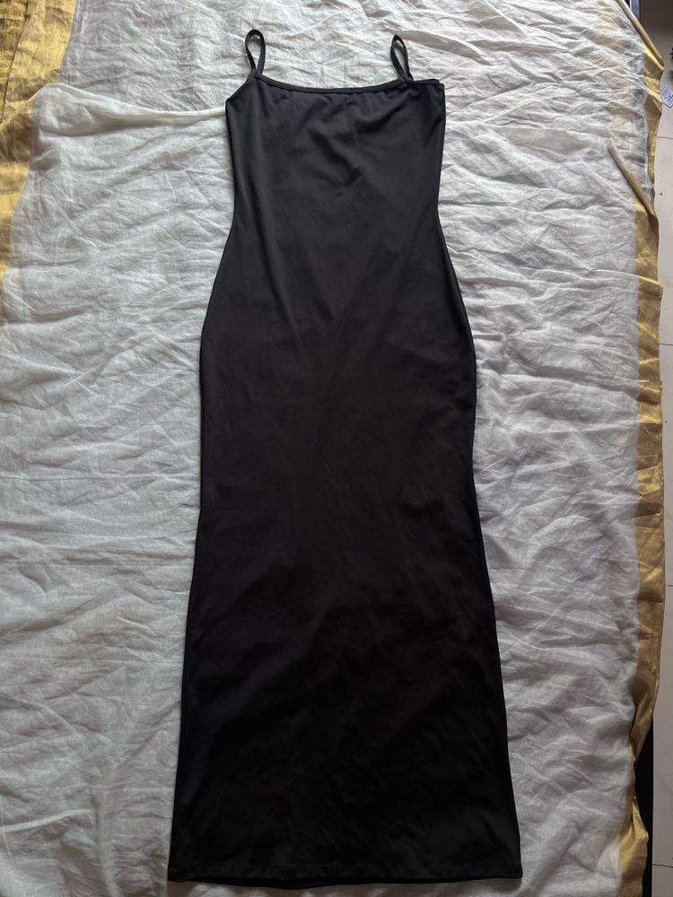 Sleek Black Maxi Dress