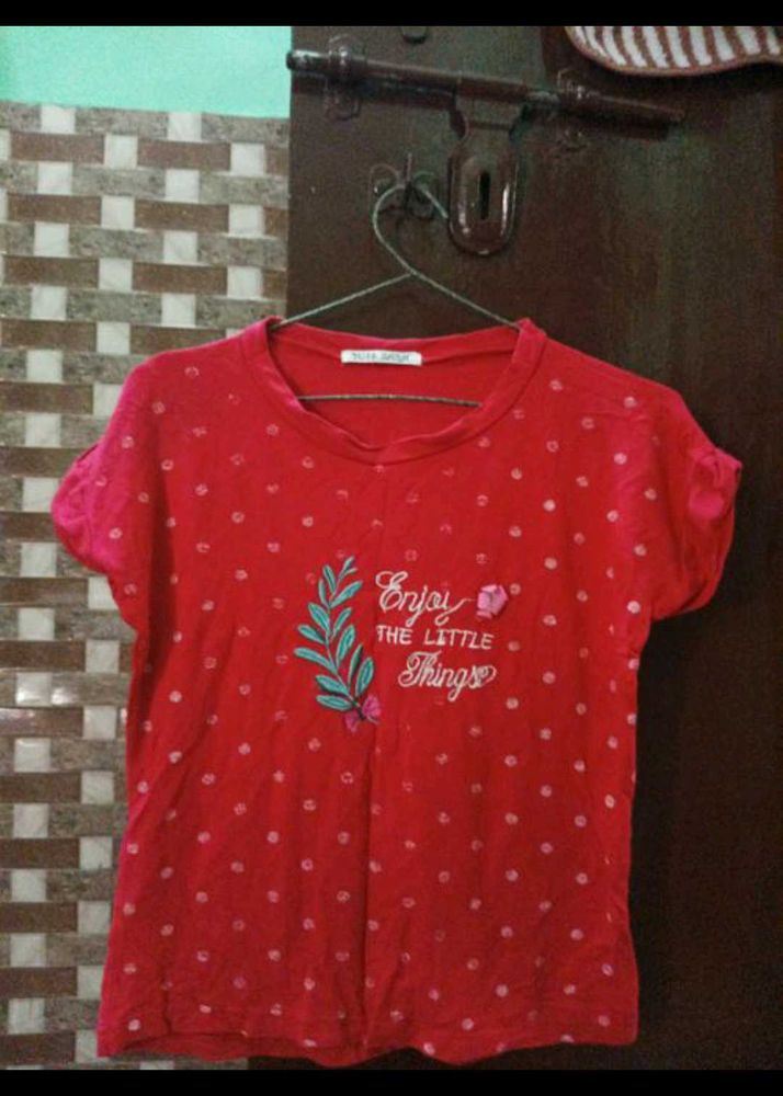 pink Polka Dot T-Shirt