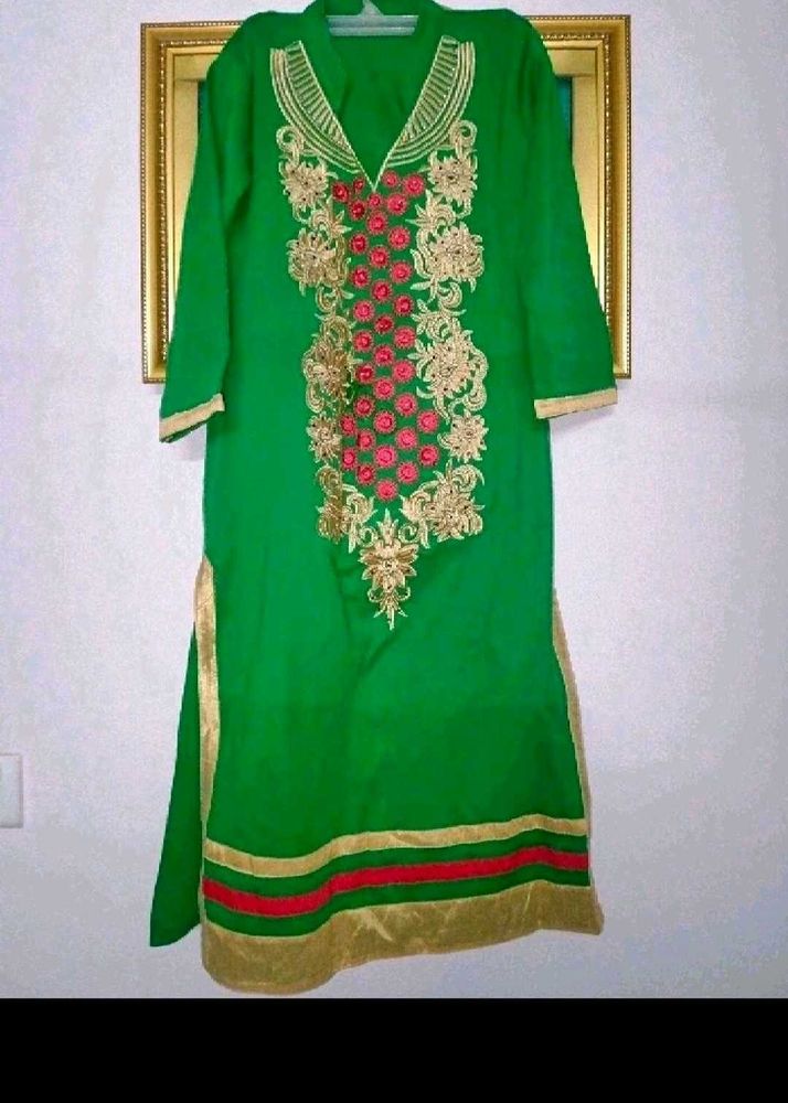 winter Green Kurta