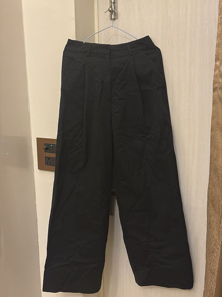Classic Black Wide-Leg Pants(41inch)