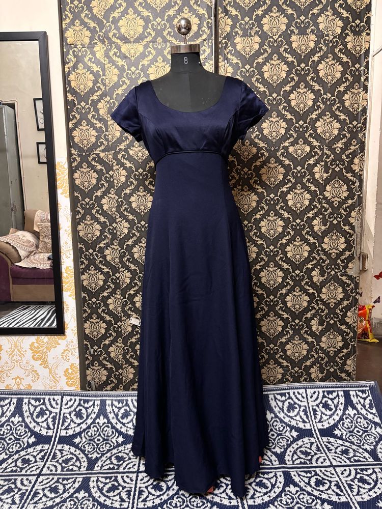 Elegant Navy Blue Maxi Dress