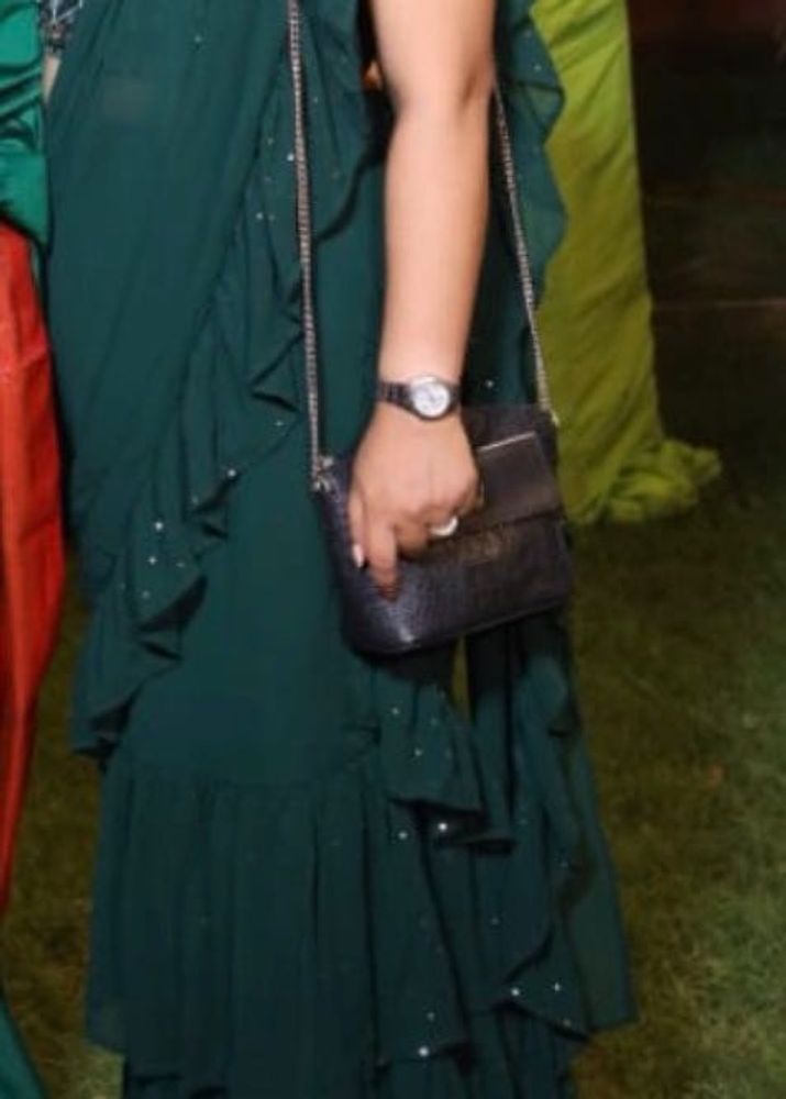 Elegant Emerald Green ready to wear SareeBlouse