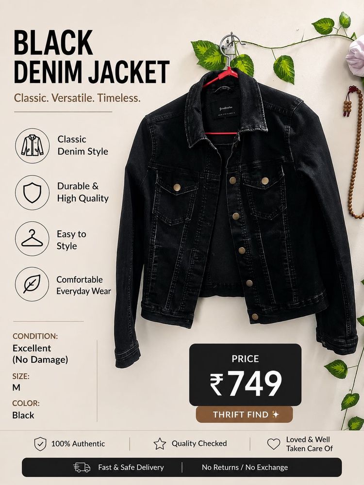Classic Black Denim Jacket