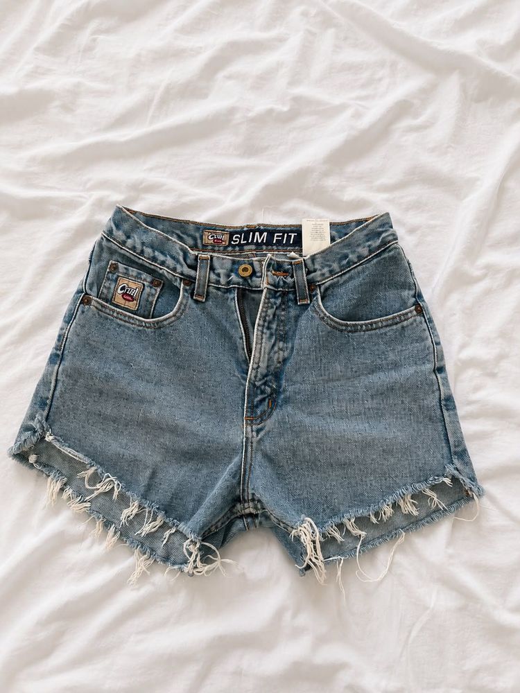 Vintage Blue Denim Cutoff Shorts