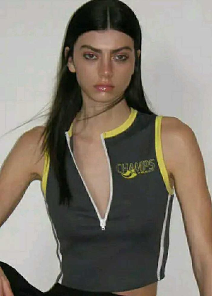 H&amp;M Zip-Front Sporty Top
