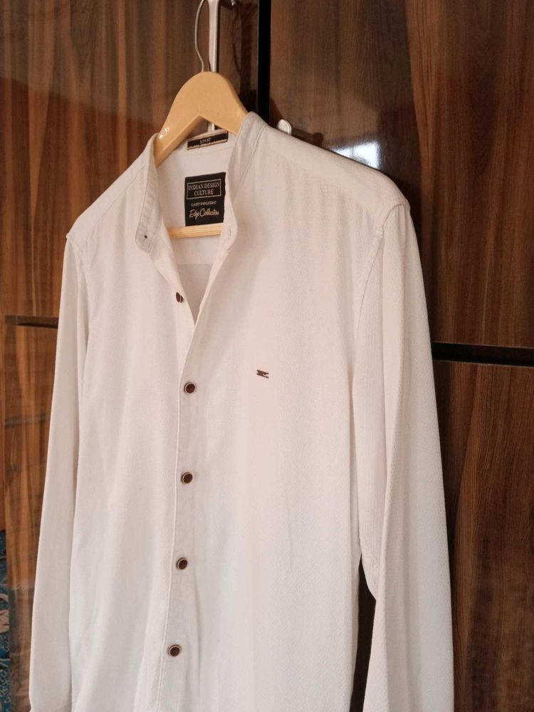 Mandarin Textured Shirt 👔