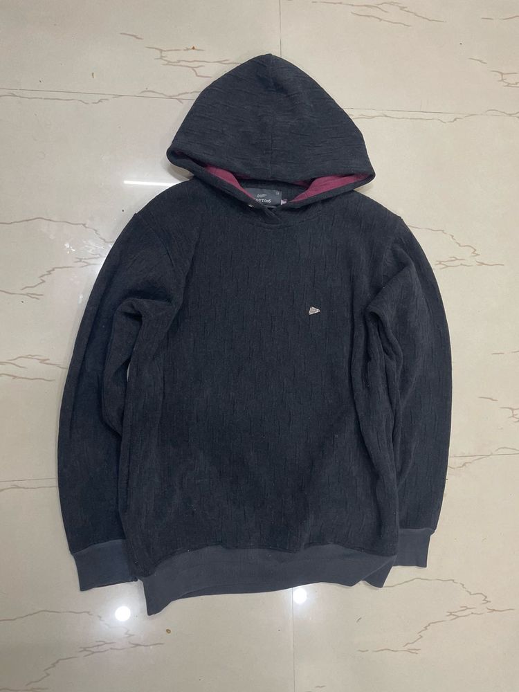 Dark Grey Hooded Sweatshirt