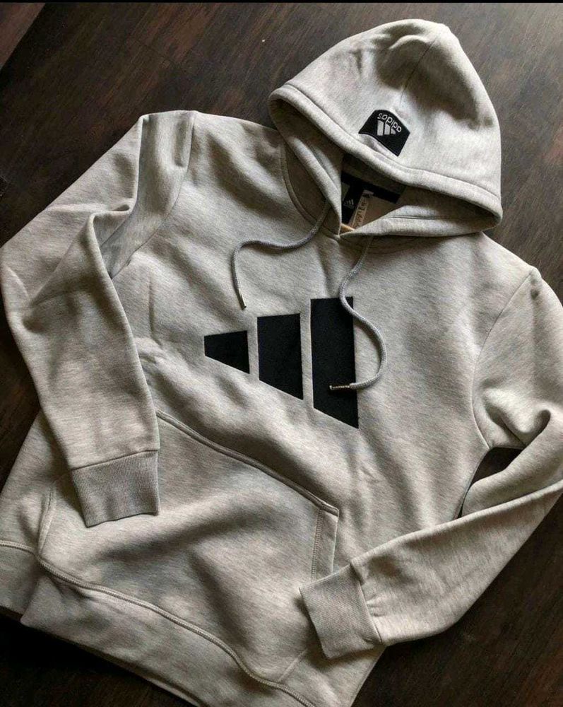 Adidas Grey Hoodie with Logo