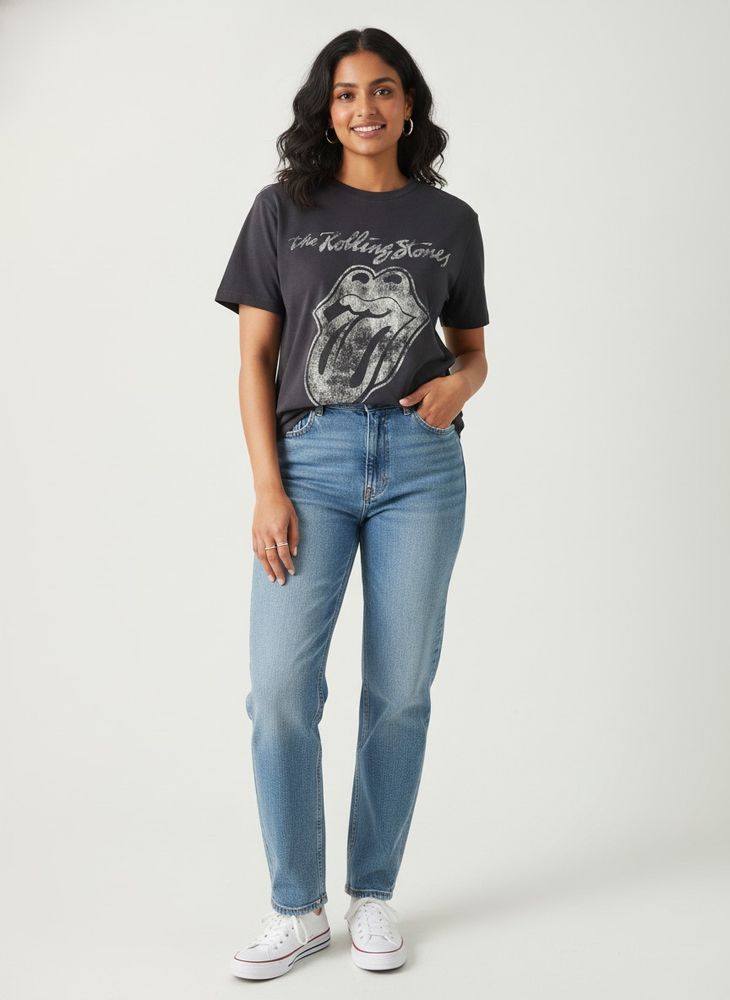 H&amp;M Rolling Stones Graphic T-Shirt (xs)