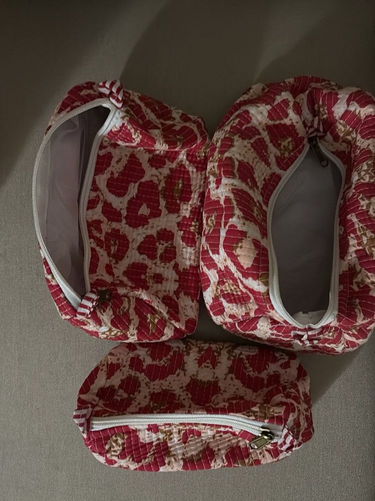 hand block Print Pouch Set