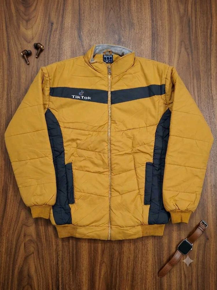 Stylish Yellow Puffer Jacket