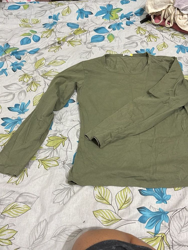Olive Long Sleeve Top