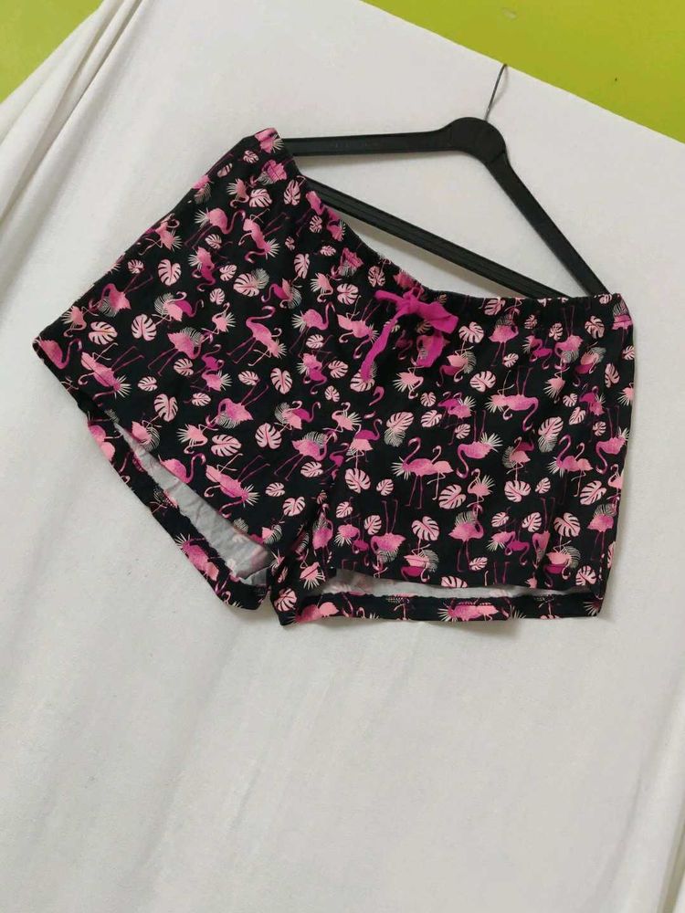 Cute Flamingo Pajama Shorts
