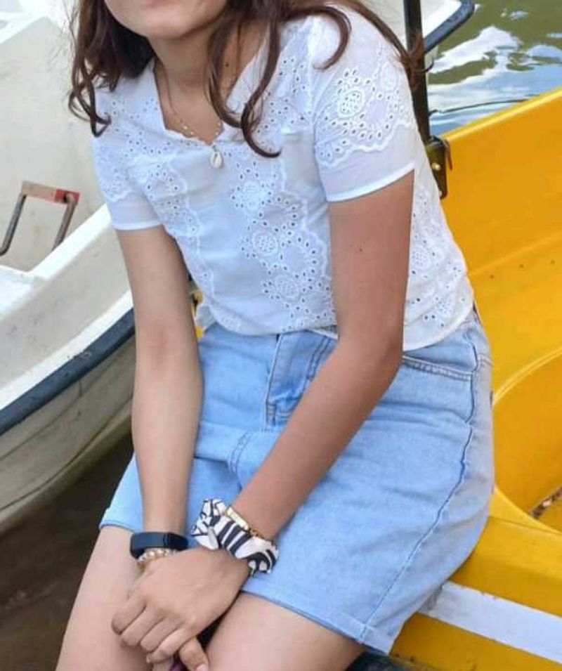 White Broderie Anglaise Top