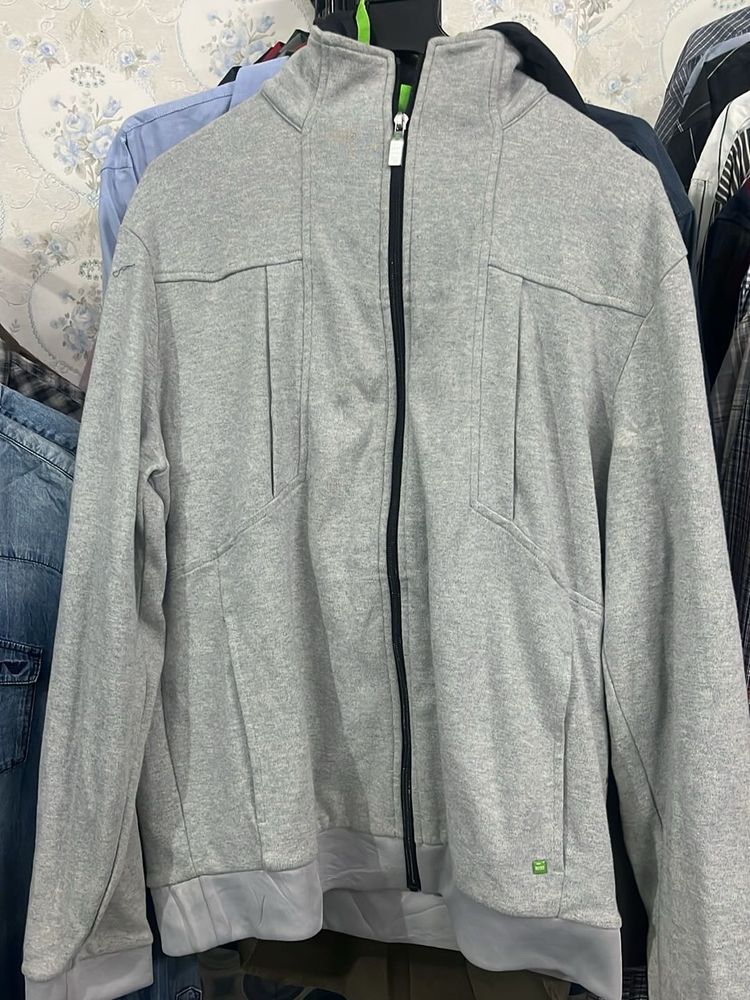 Boss Gray Zip-Up Jacket