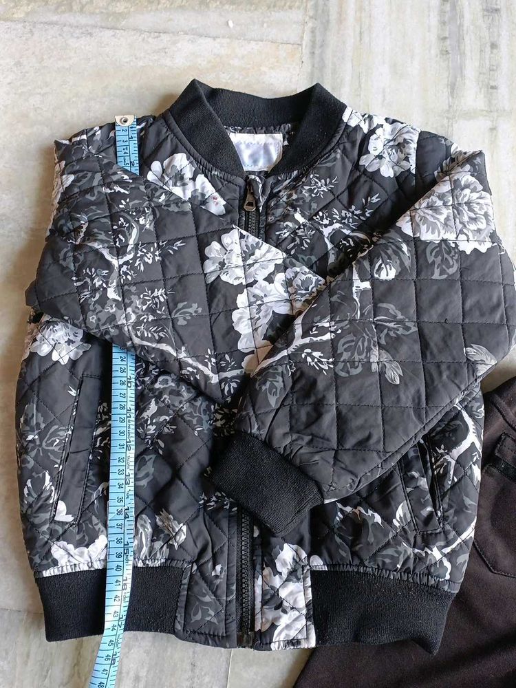 Quilted Floral Bomber Jacket