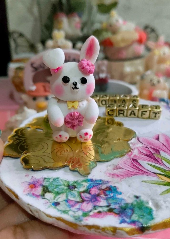 cute baby bunny keychain