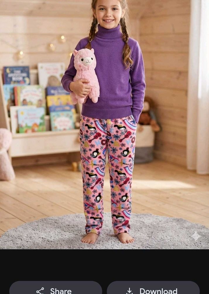 Cozy Purple Turtleneck and Fun Print Pants winter