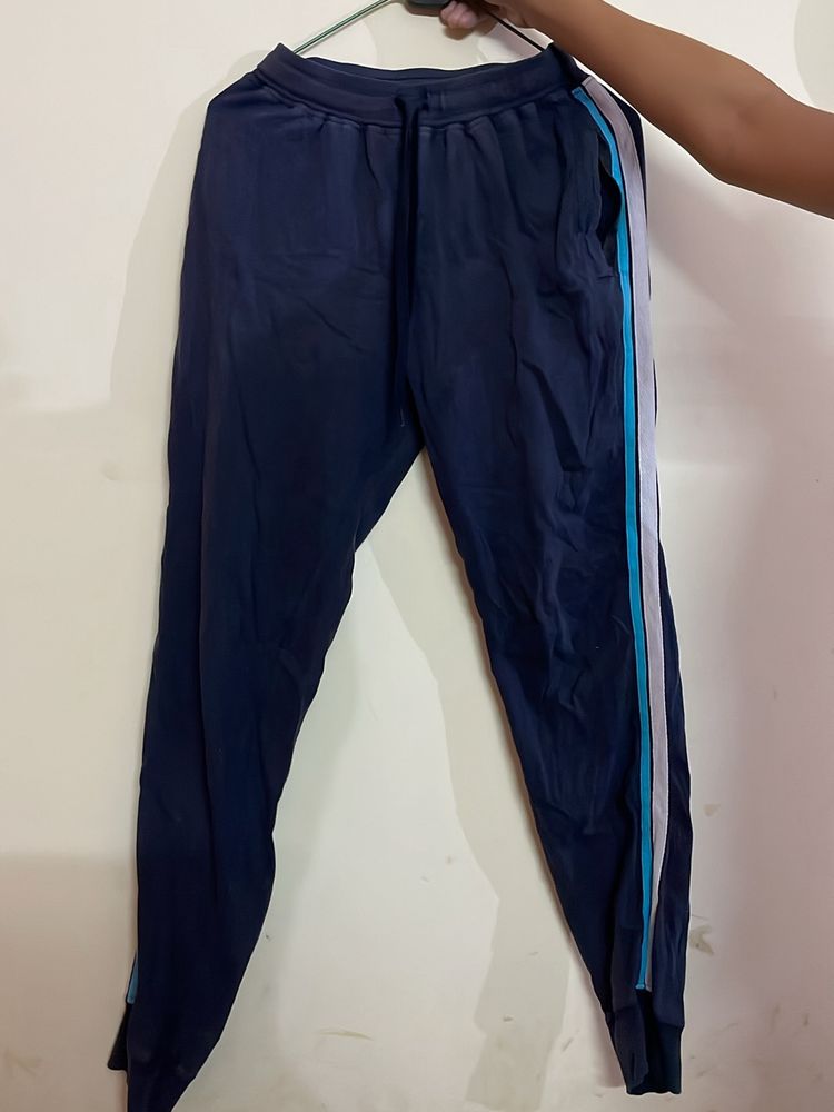 Maniac Navy blue Jogger With Strips On Both Sides