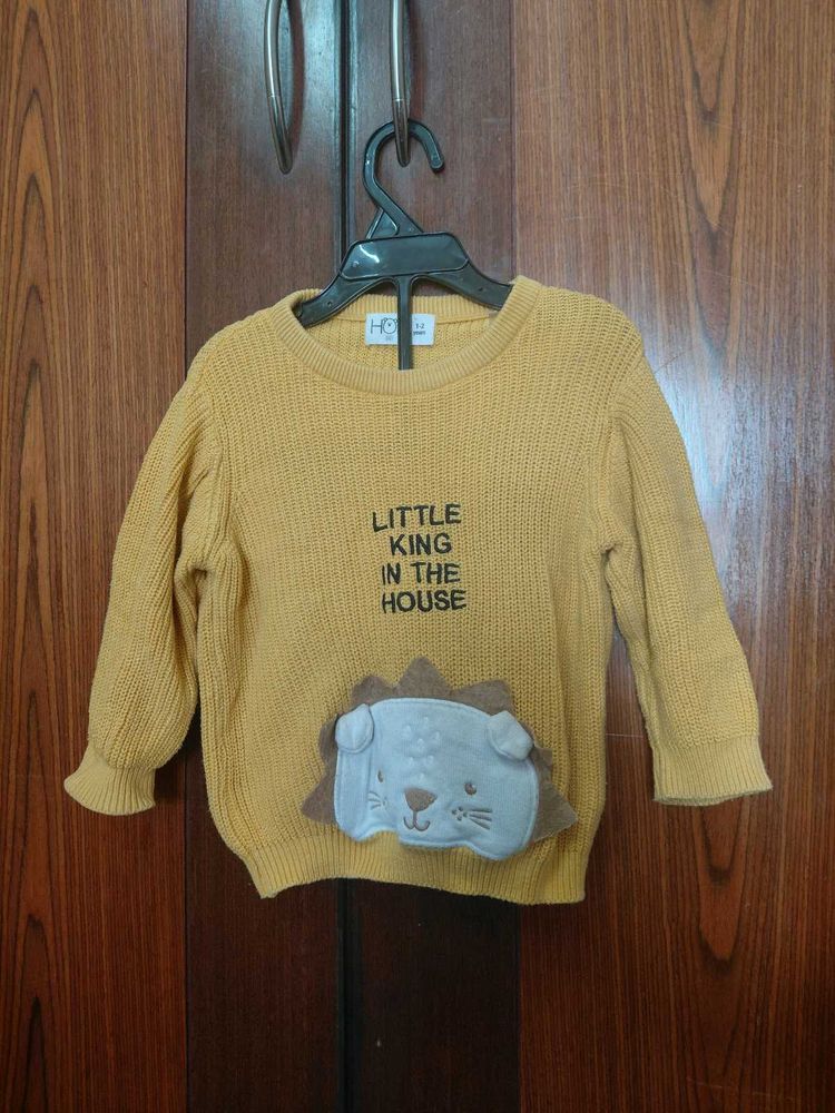 Cute Lion Print Sweater