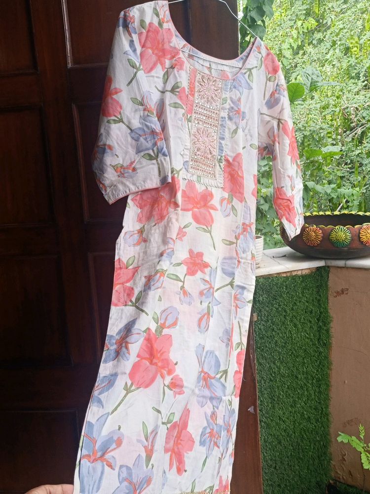 Floral Print Salwar Kameez Set