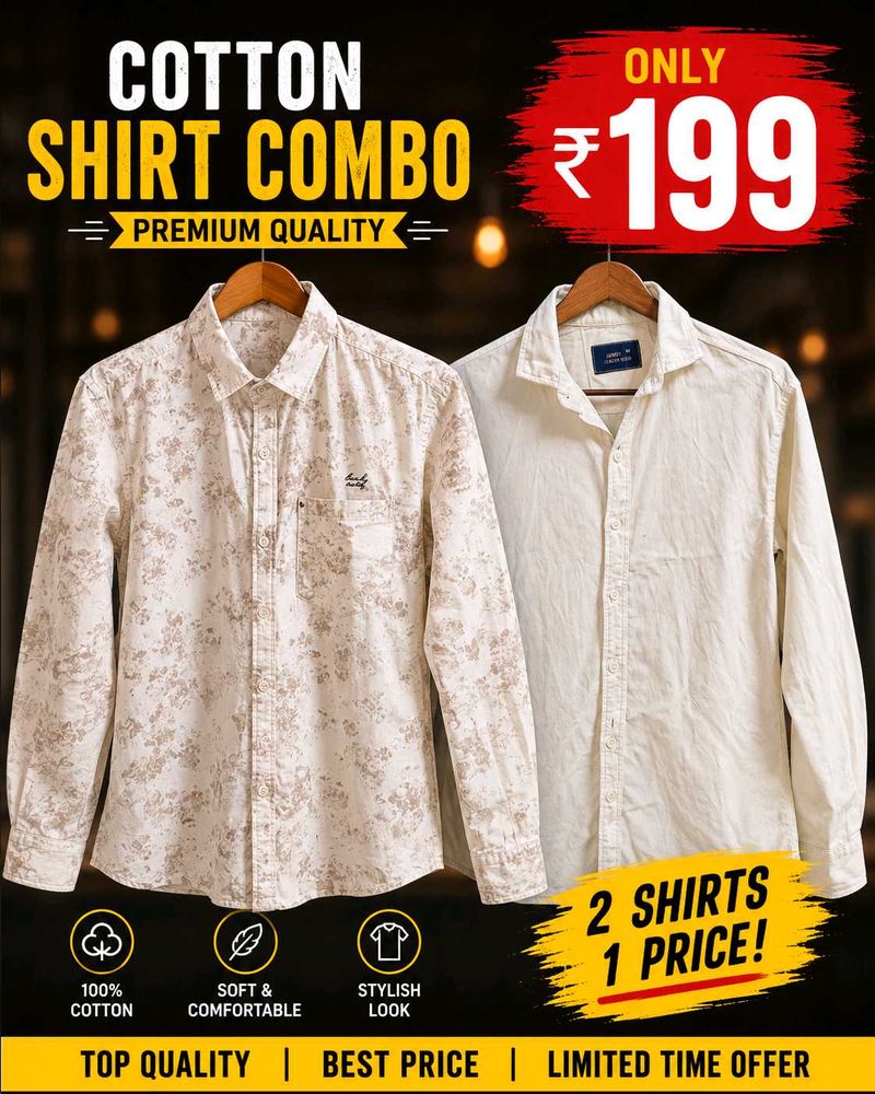 Cotton Shirt Combo - Premium Quality