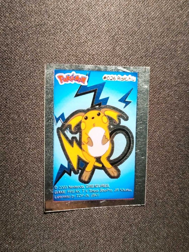Alpenliebe Pokemon Raichu sticker collectible ⚡