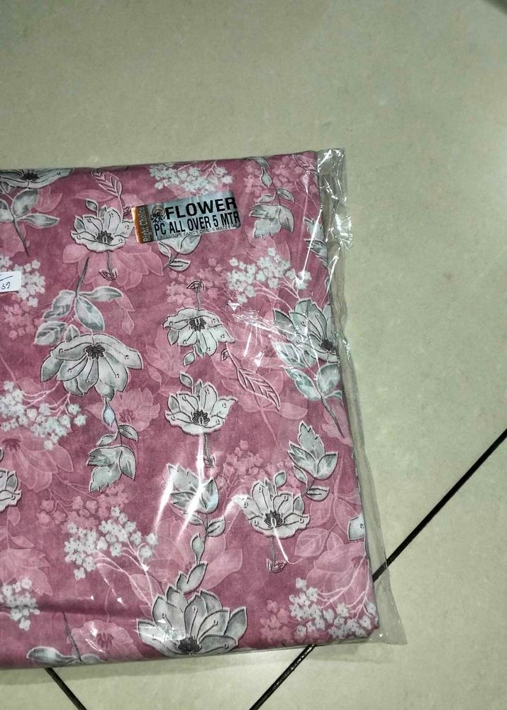 Pink Colour Mix Cotton Suit With Dupatta