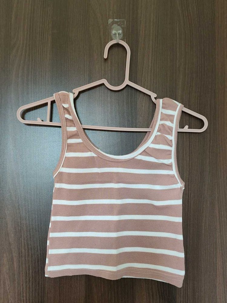 Striped Crop Tank Top