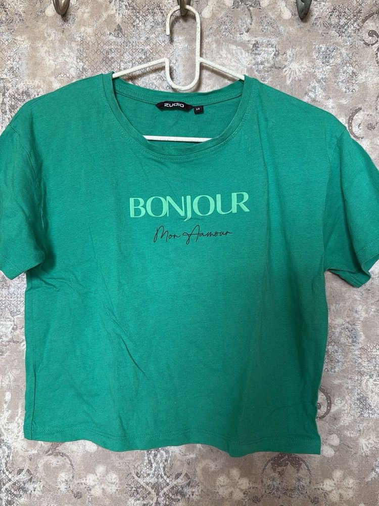 Green Bonjour Mon Amour T-Shirt