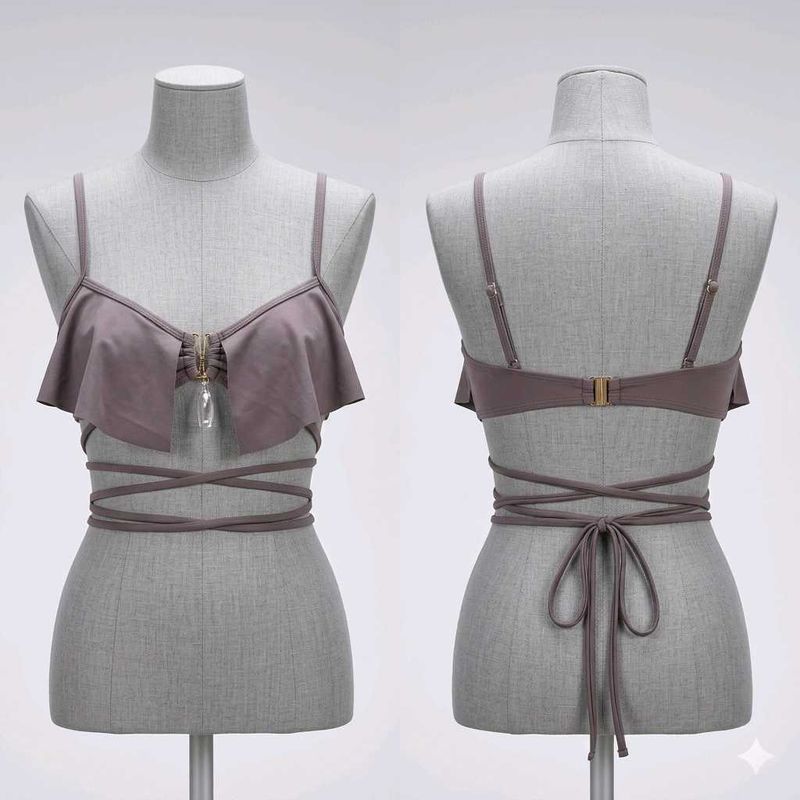 Ruffled Wrap Bikini Top
