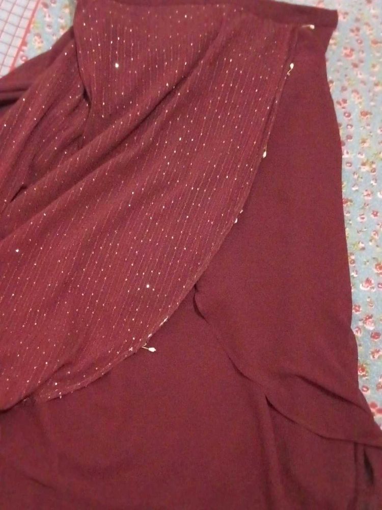 Ashish N Soni Sparkly Maroon Lehenga