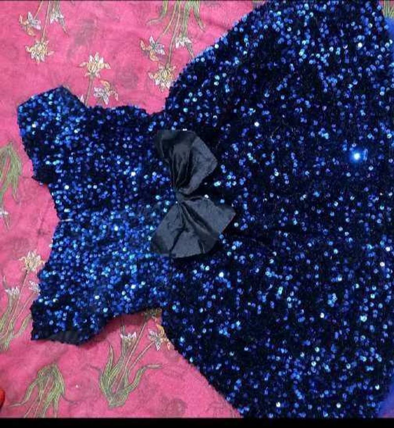 Sparkling Blue Girls Dress