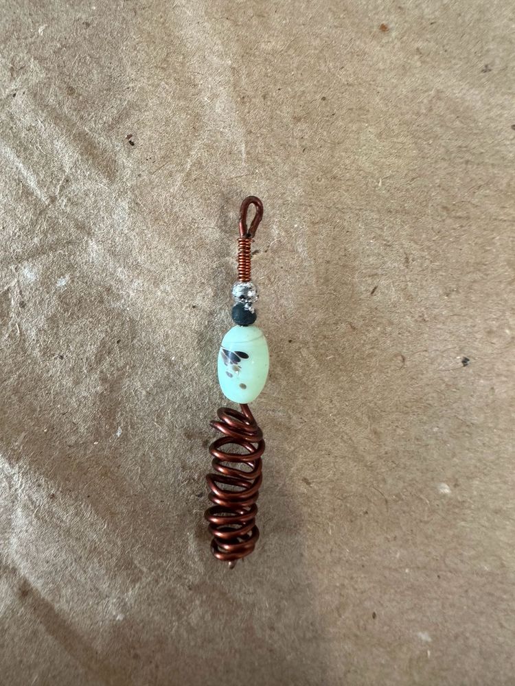 Unique Beaded Charm copper