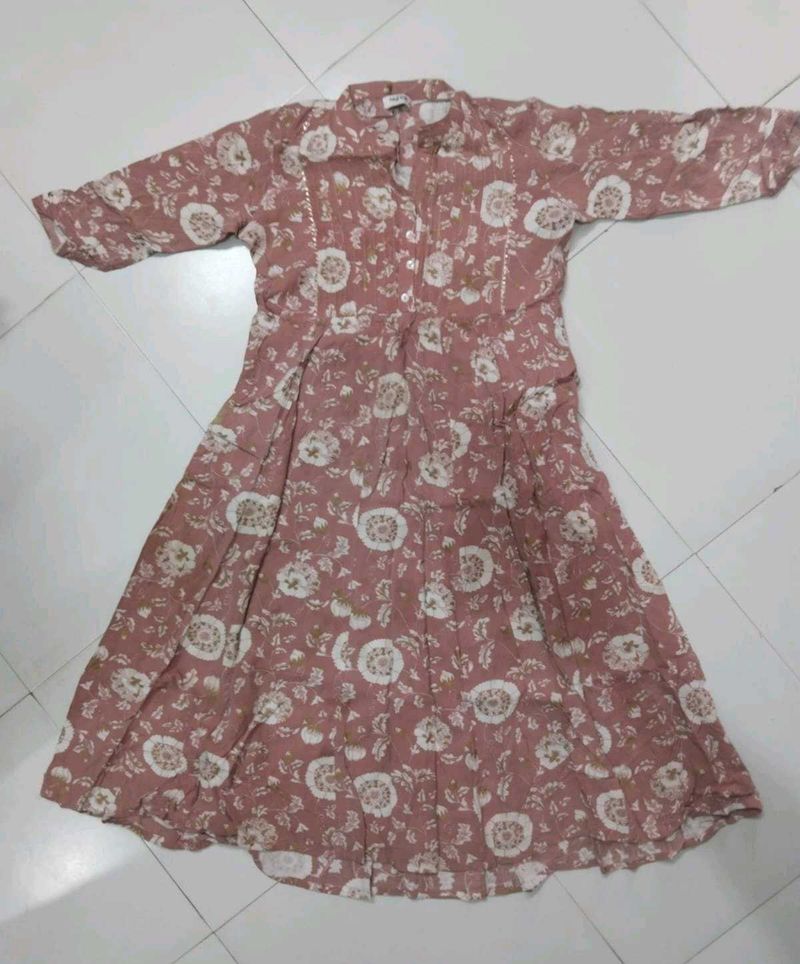 Cute Floral Print Midi Dress