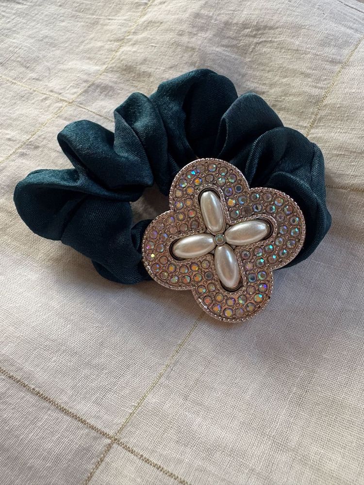 Elegant Bejeweled Scrunchie