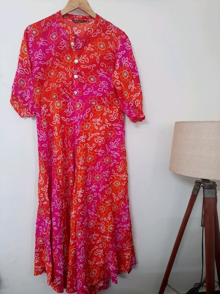 Orangish Pink Kurta For Women