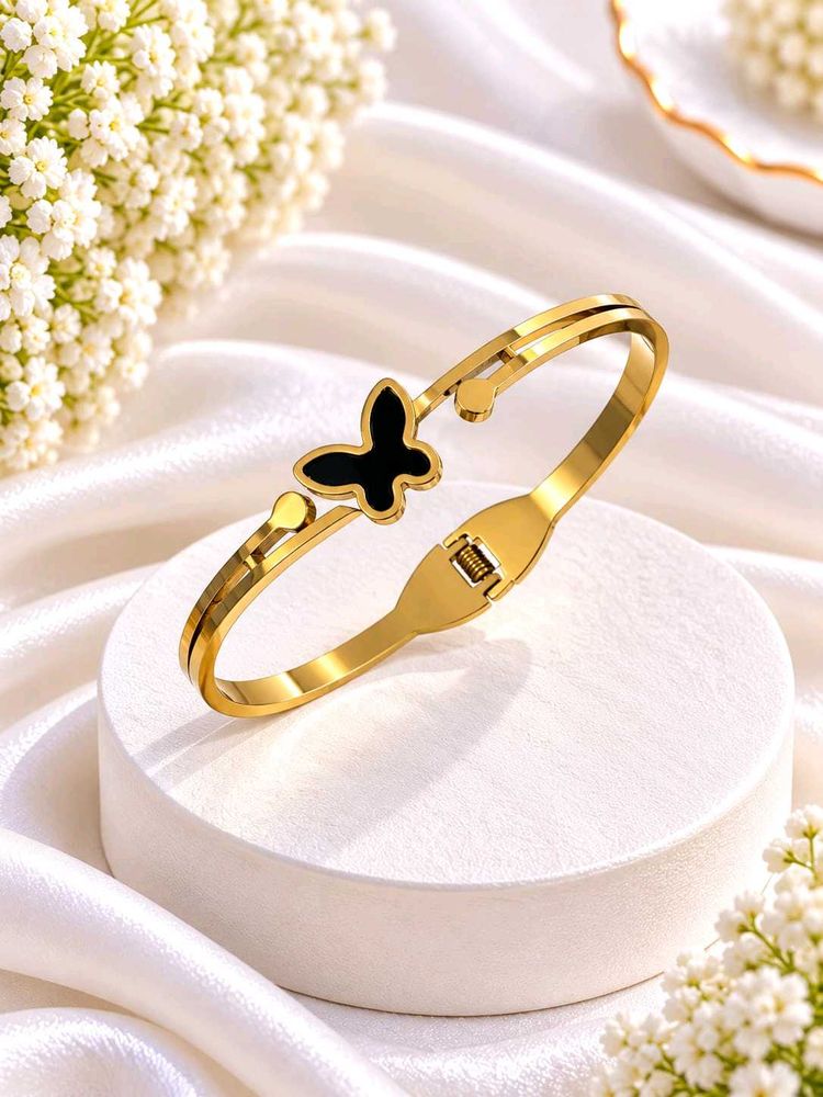 Gold Butterfly Anti turnish Bangle