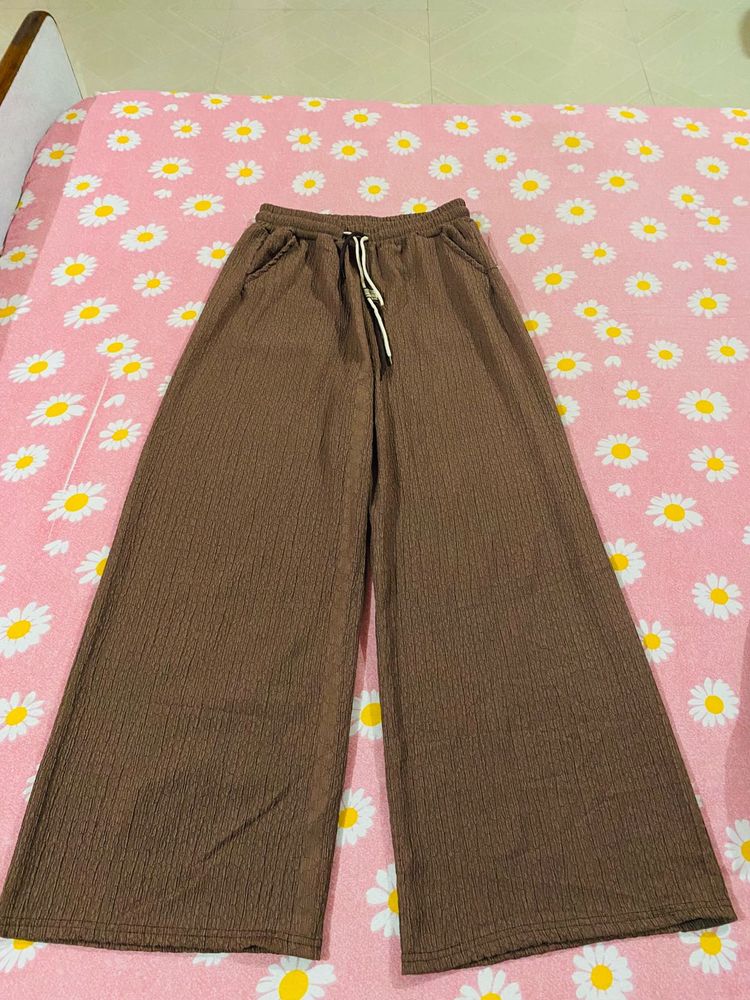 Brown Wide Leg Palazzo Pants
