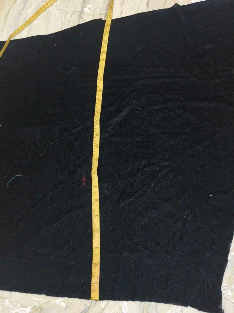Black Velvet Dress Material cut piece